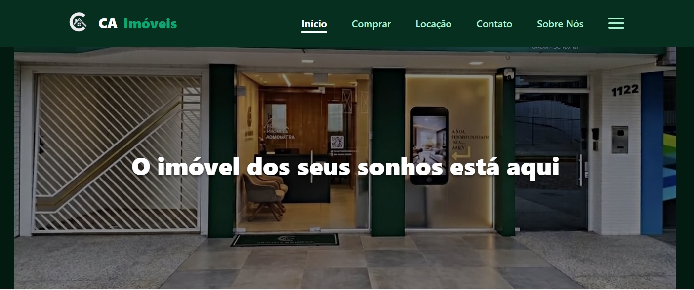Preview do site CA Imóveis